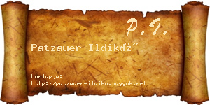Patzauer Ildikó névjegykártya
