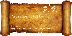 Patzauer Ildikó névjegykártya