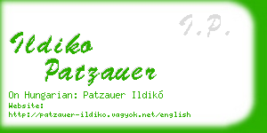 ildiko patzauer business card